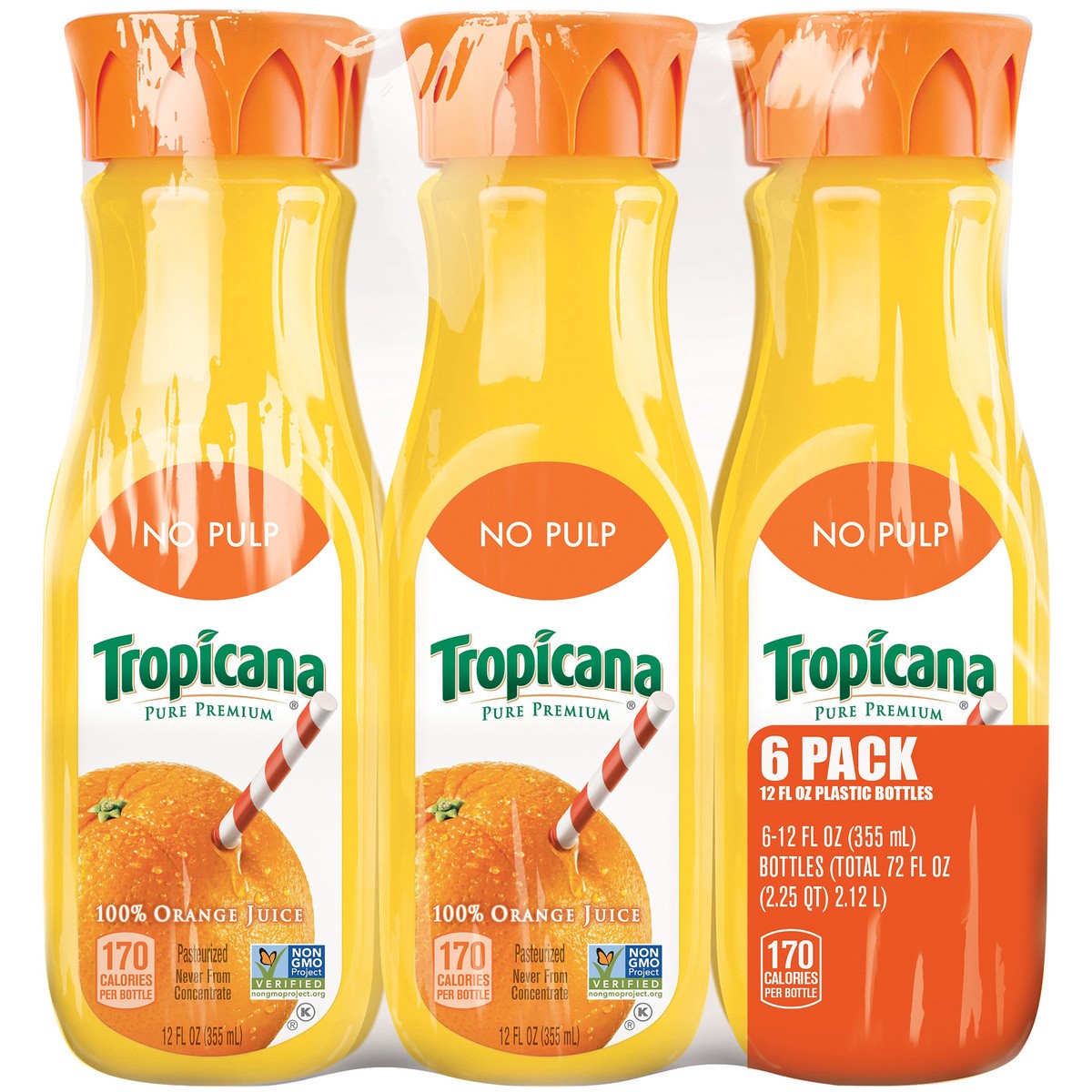 slide 2 of 3, Tropicana 100% Juice - 12 oz, 6 ct; 12 fl oz