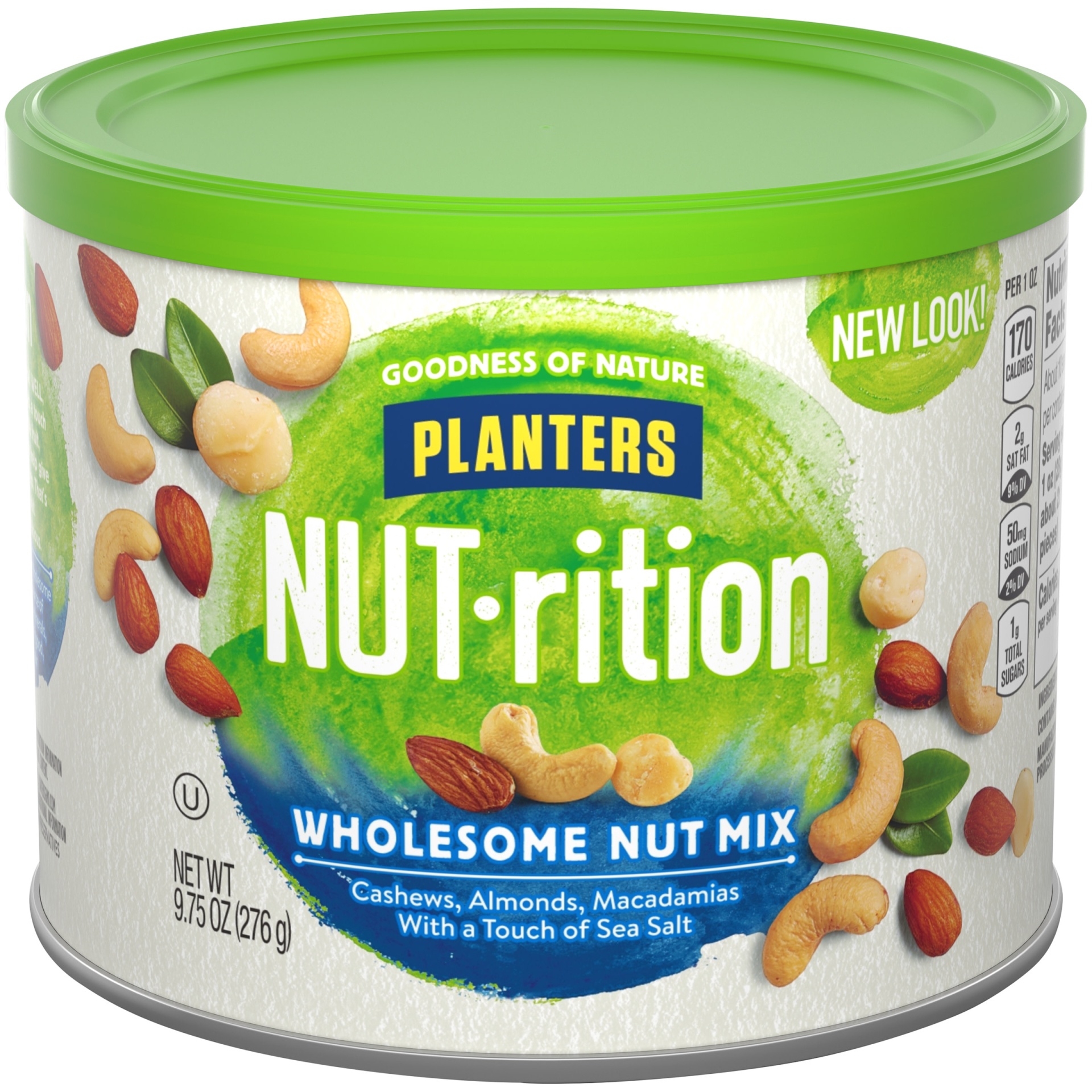 slide 1 of 2, NUT-rition Wholesome Nut Mix with Cashews, Almonds, Macadamias, & Sea Salt, 9.75 oz