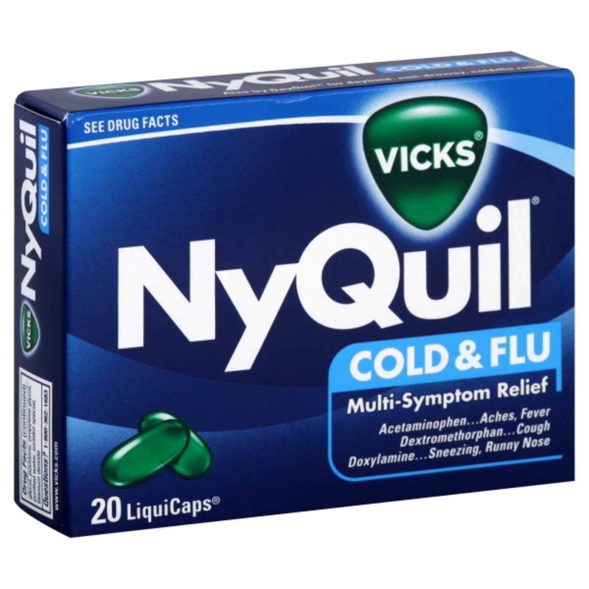 slide 1 of 1, Vicks Cold & Flu 20 ea, 20 ct