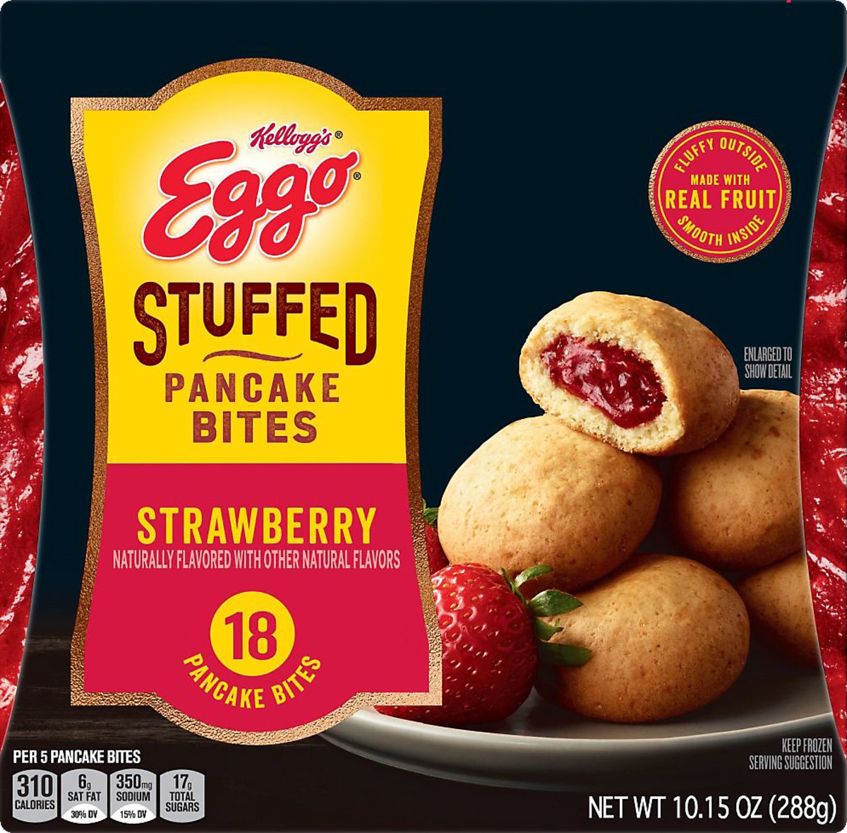 slide 5 of 8, Eggo Frozen Stuffed Pancake Bites, Strawberry, 10.15 oz, Frozen, 10.15 oz