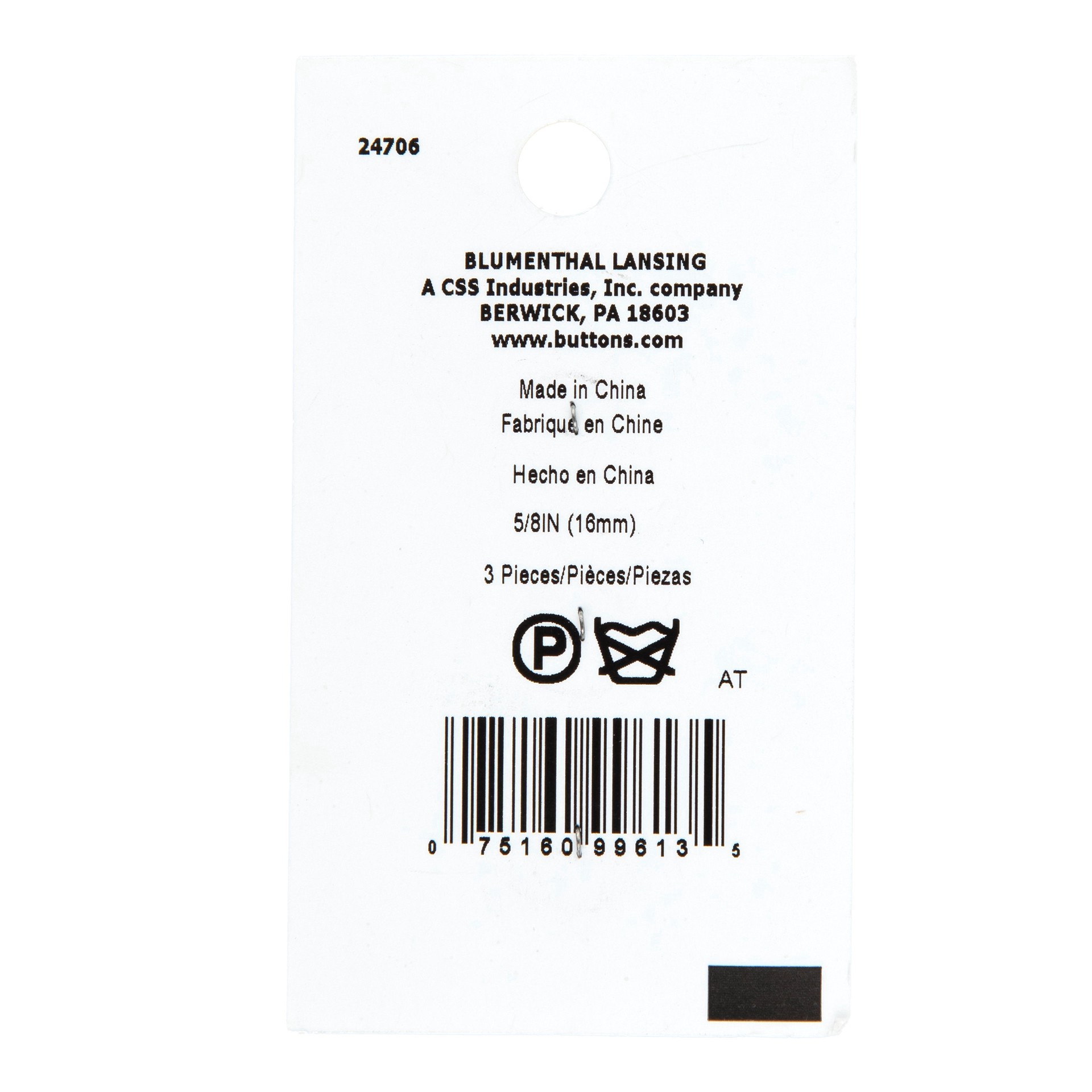 slide 2 of 3, Blumenthal Lansing Lamode 5/8" Pewter 2-Hole Buttons, 3ct., 3 ct
