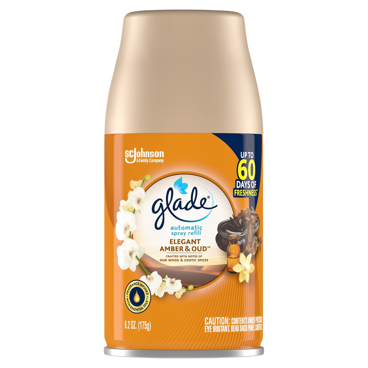 slide 1 of 9, Glade Automatic Spray Refill, Air Freshener, Amber & Oud, 6.2 oz, 6.2 oz