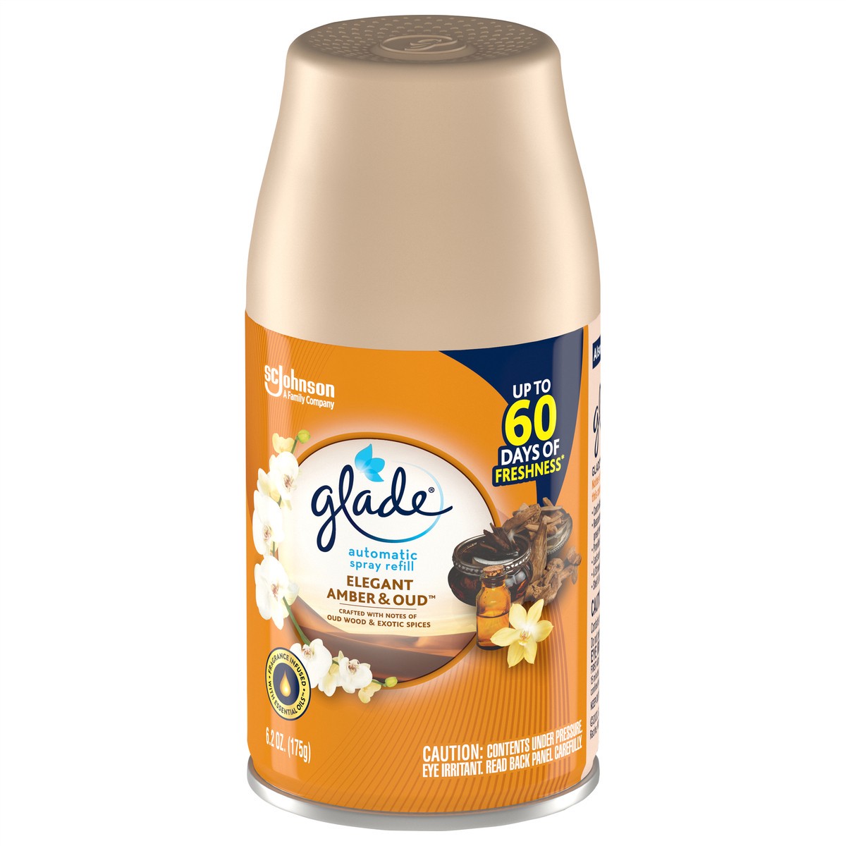 slide 4 of 9, Glade Automatic Spray Refill, Air Freshener, Amber & Oud, 6.2 oz, 6.2 oz