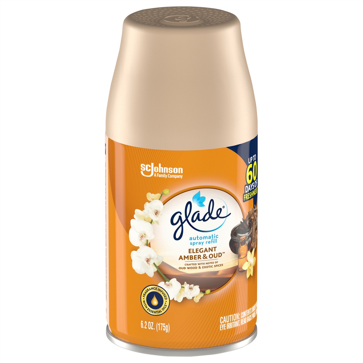 slide 9 of 9, Glade Automatic Spray Refill, Air Freshener, Amber & Oud, 6.2 oz, 6.2 oz