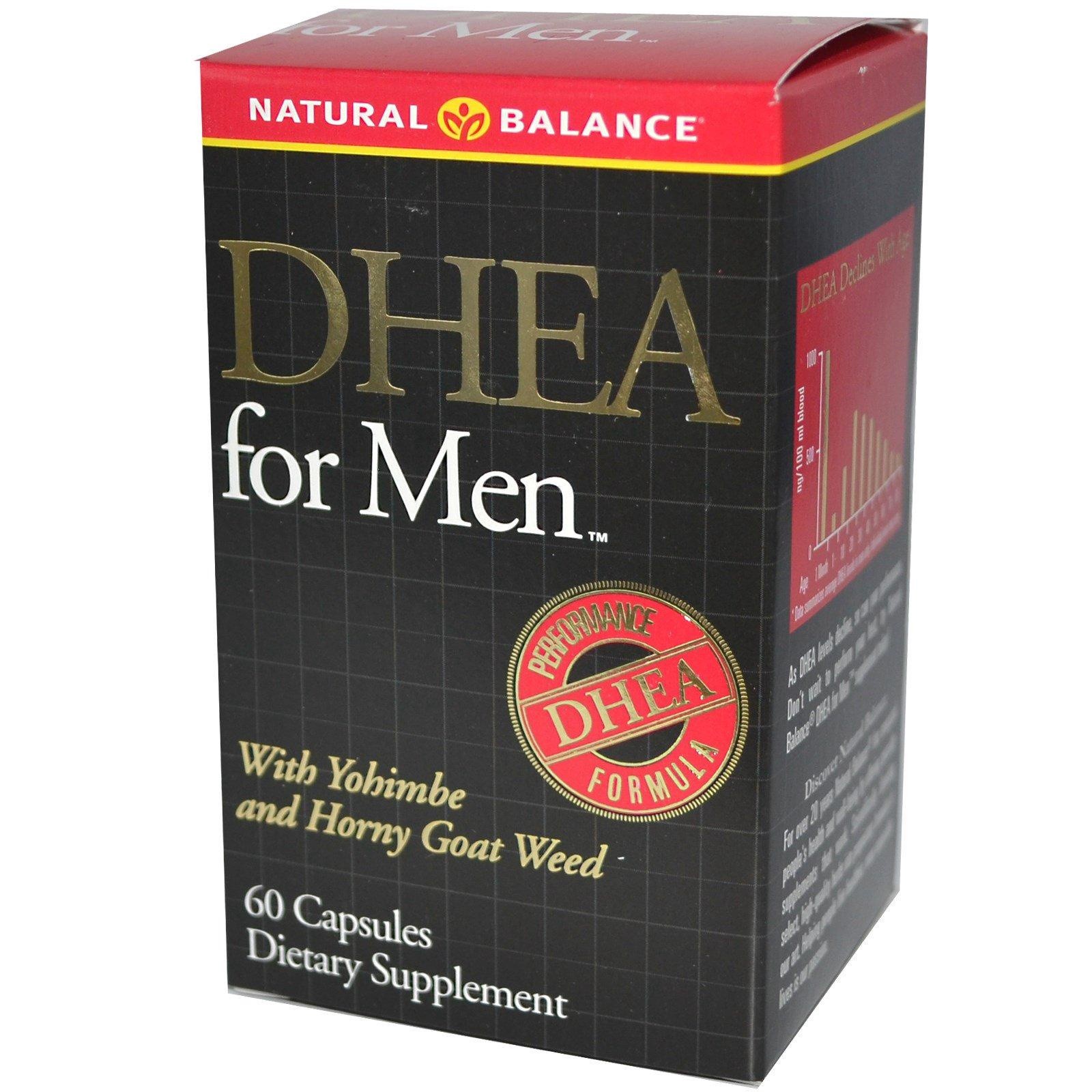 slide 1 of 1, Natural Balance DHEA Super Hormone For Men Capsules, 60 ct