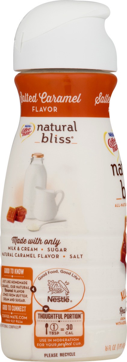 slide 5 of 9, COFFEE-MATE NATURAL BLISS Salted Caramel All-Natural Liquid Coffee Creamer 16 fl. oz. Bottle, 16 oz