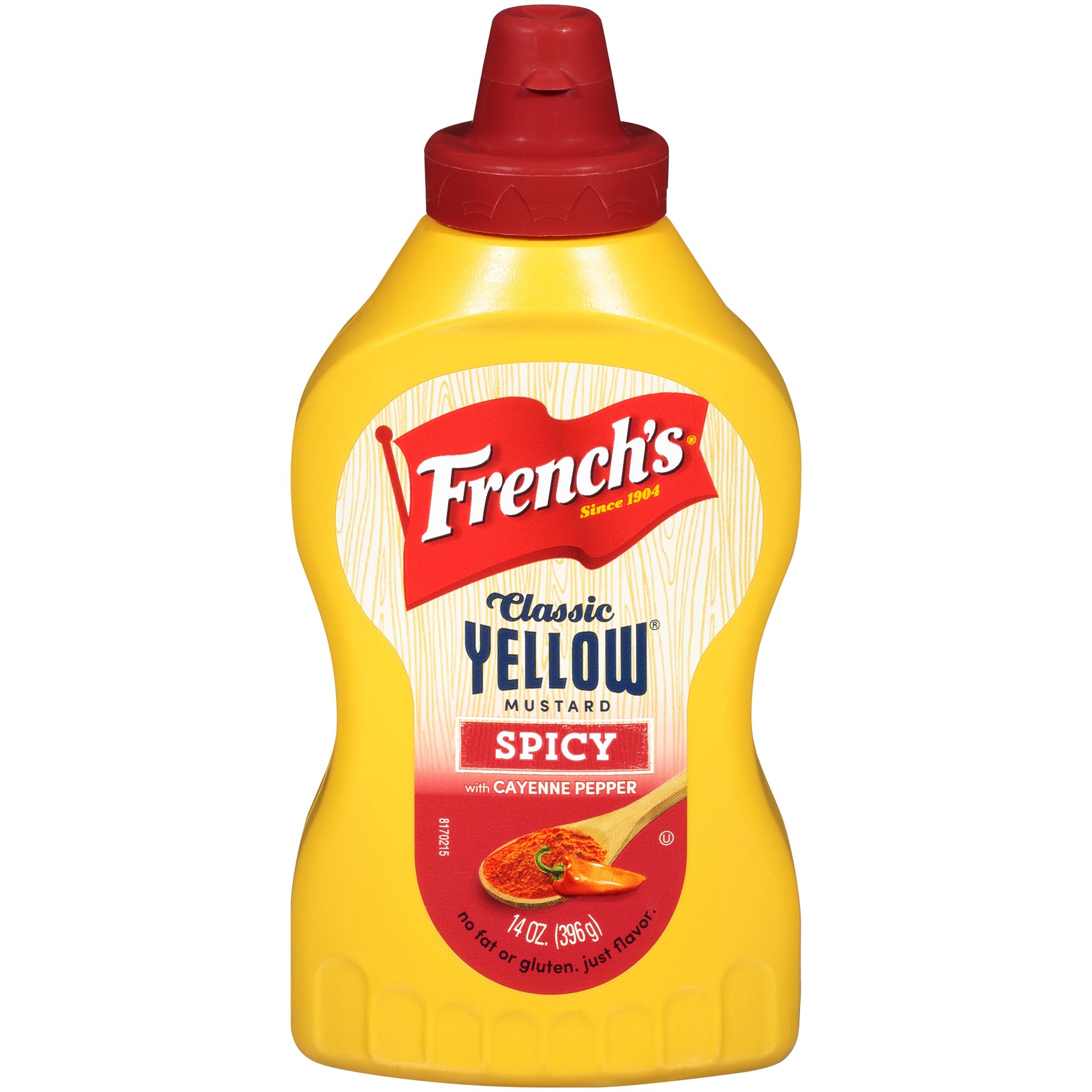 slide 1 of 5, French's Spicy Classic Yellow Mustard with Cayenne Pepper, 14 oz, 14 oz