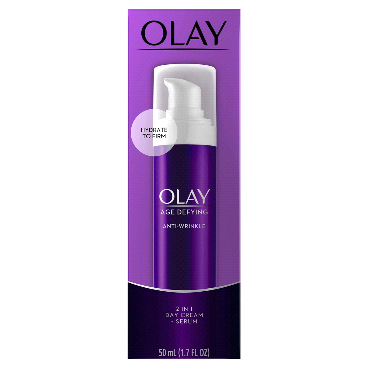 slide 1 of 3, Olay Age Defying 2-in-1 Anti-Wrinkle Day Cream + Serum, 1.7 oz