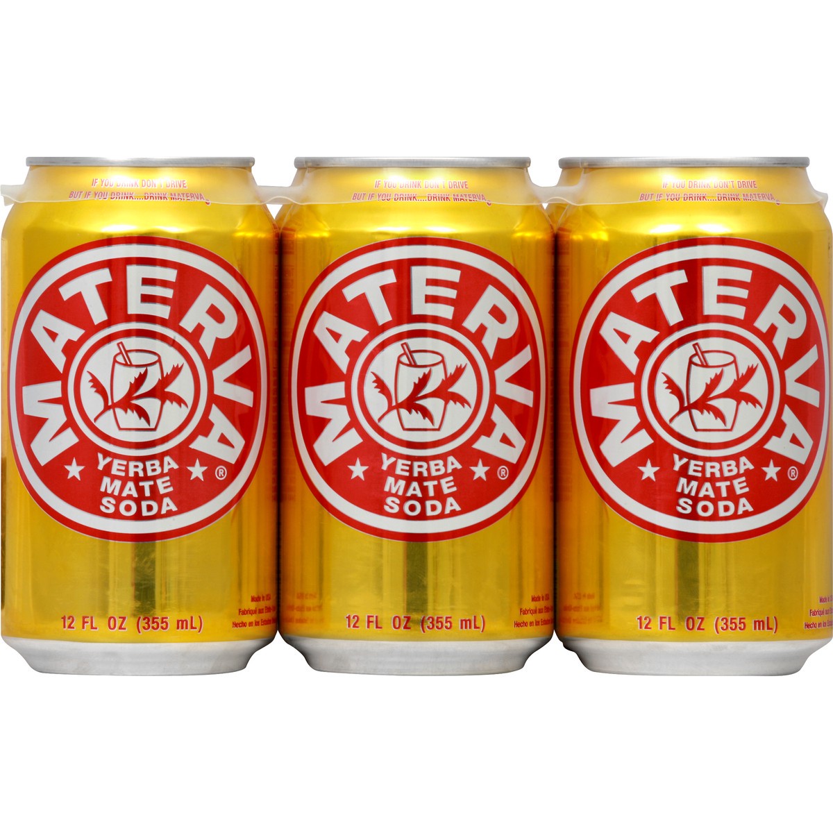 slide 11 of 13, Materva Yerba Mate Soda 6 - 12 fl oz Cans, 6 ct