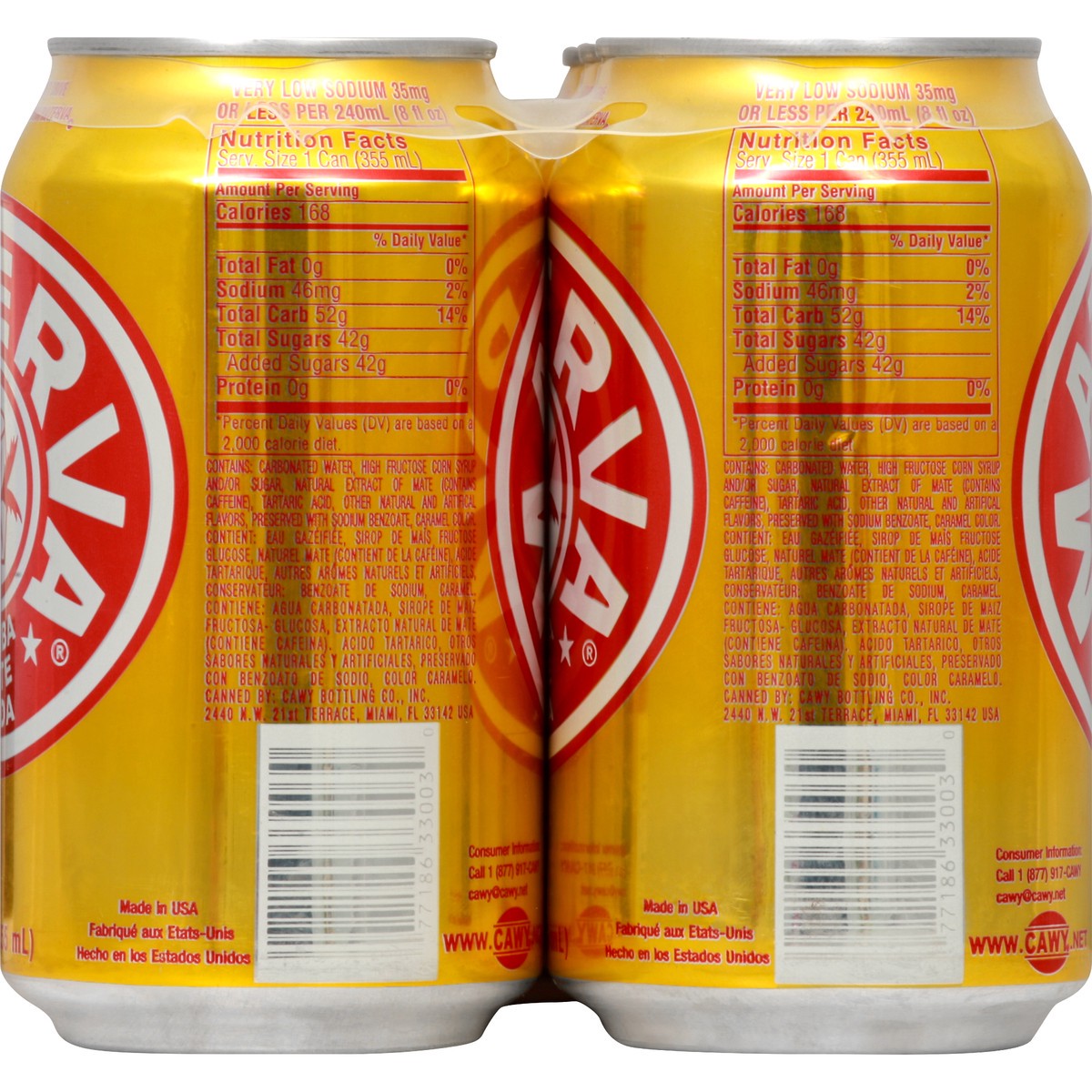 slide 5 of 13, Materva Yerba Mate Soda 6 - 12 fl oz Cans, 6 ct