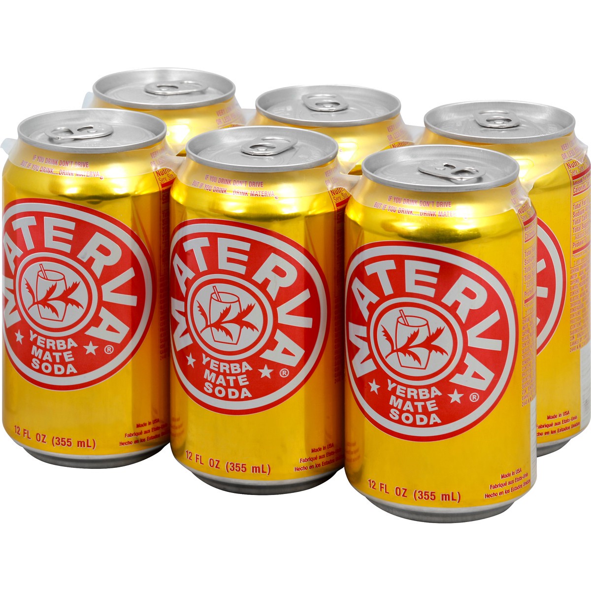 slide 8 of 13, Materva Yerba Mate Soda 6 - 12 fl oz Cans, 6 ct