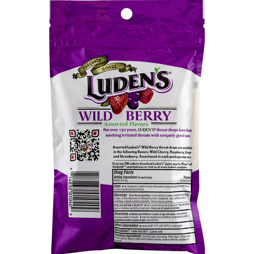 slide 15 of 25, Luden's Wild Berry Throat Drops, Sore Throat Relief, 30 Count, 30 ct