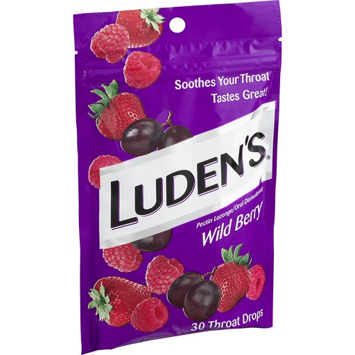 slide 6 of 25, Luden's Wild Berry Throat Drops, Sore Throat Relief, 30 Count, 30 ct