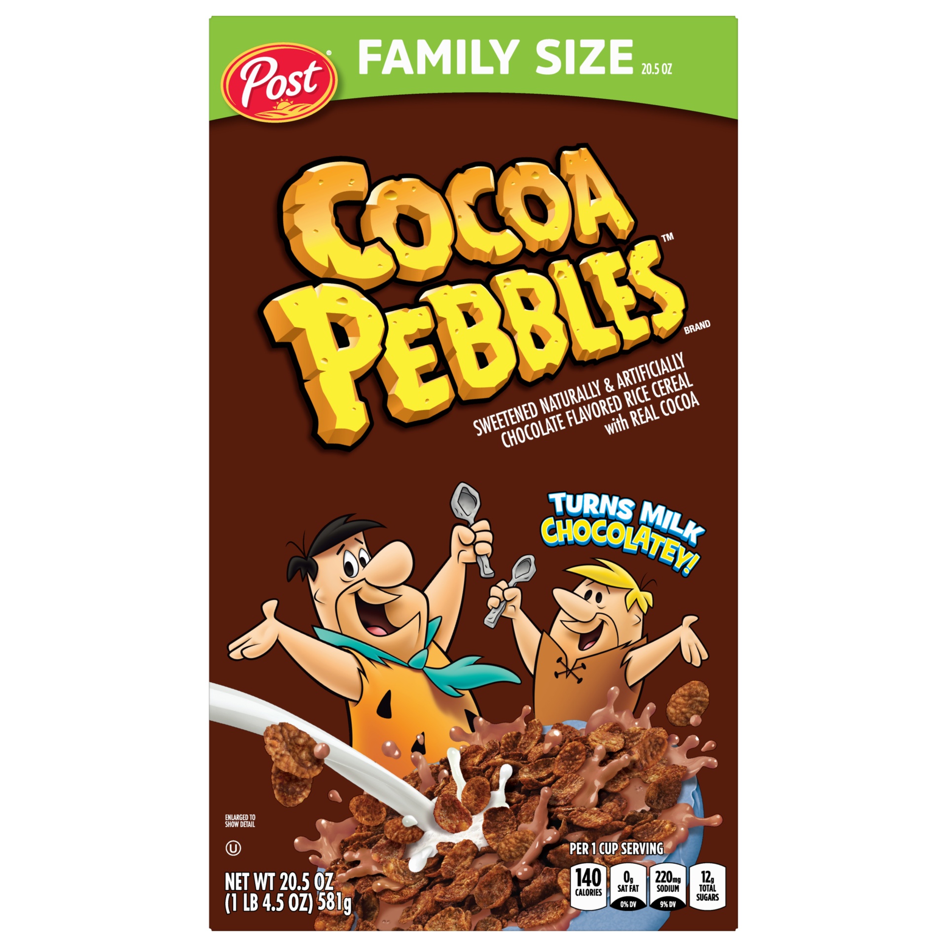 slide 1 of 1, Pebbles Cocoa Pebbles Breakfast Cereal - Post, 20.5 oz