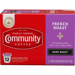 Community Coffee Coffee, Dark Roast, French Roast, K-Cup Pods
