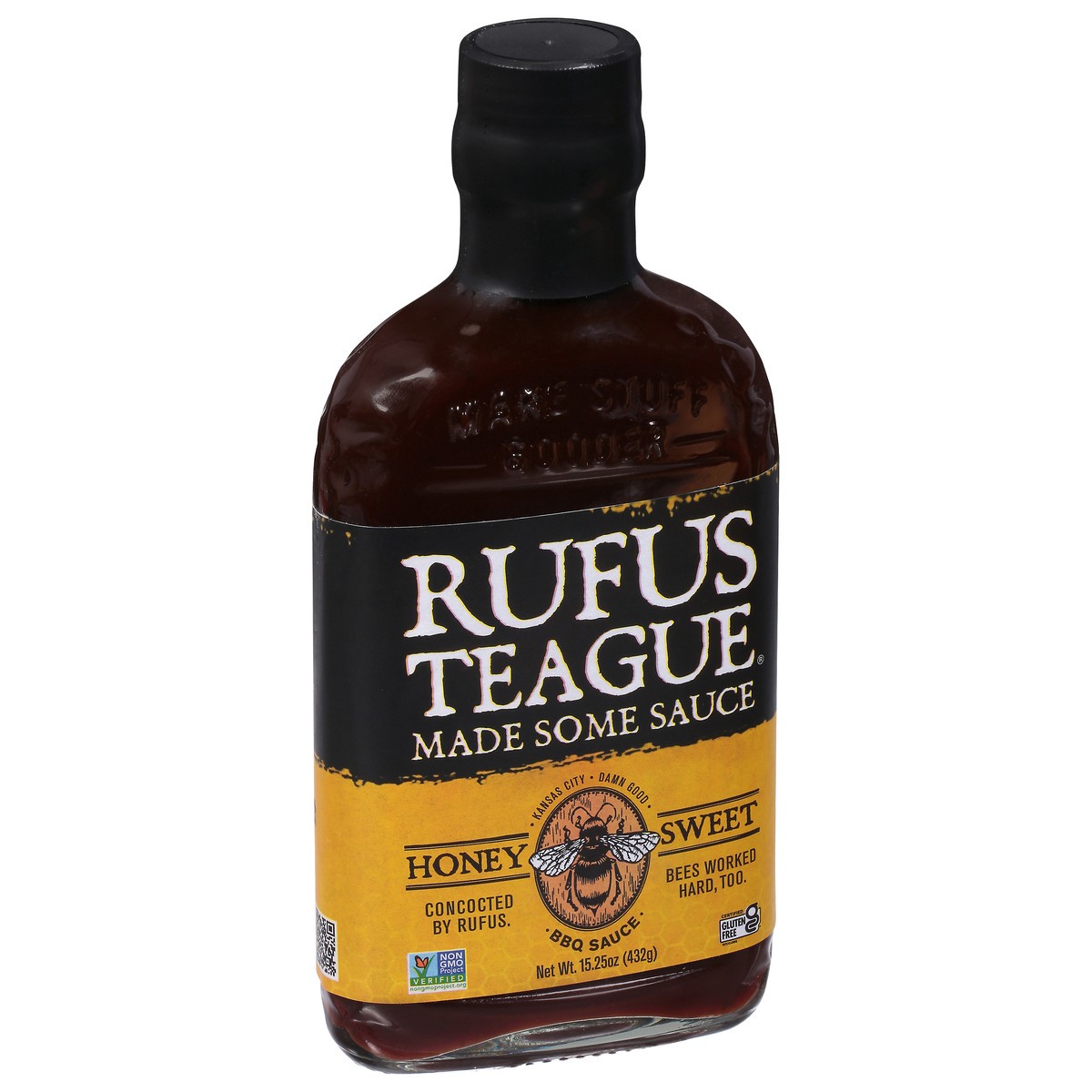 slide 4 of 9, Rufus Teague Honey Sweet BBQ Sauce, 16 oz