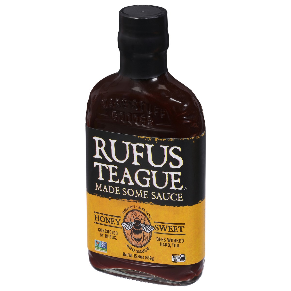 slide 2 of 9, Rufus Teague Honey Sweet BBQ Sauce, 16 oz