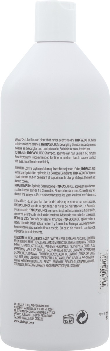 slide 4 of 9, Biolage Hydra Source Detangling Solution 33.8 fl oz, 33.8 fl oz