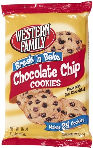 slide 1 of 1, Western Family Bnb Chocolate Chip Cookie Dough, 16 oz