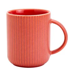 Sewing Down South for HD Designs Ribbed Ceramic Mug - Terra Cotta