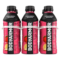 BODYARMOR Strawberry Banana Electrolyte Sports Drink, 20 fl oz Bottles, 6 Pack