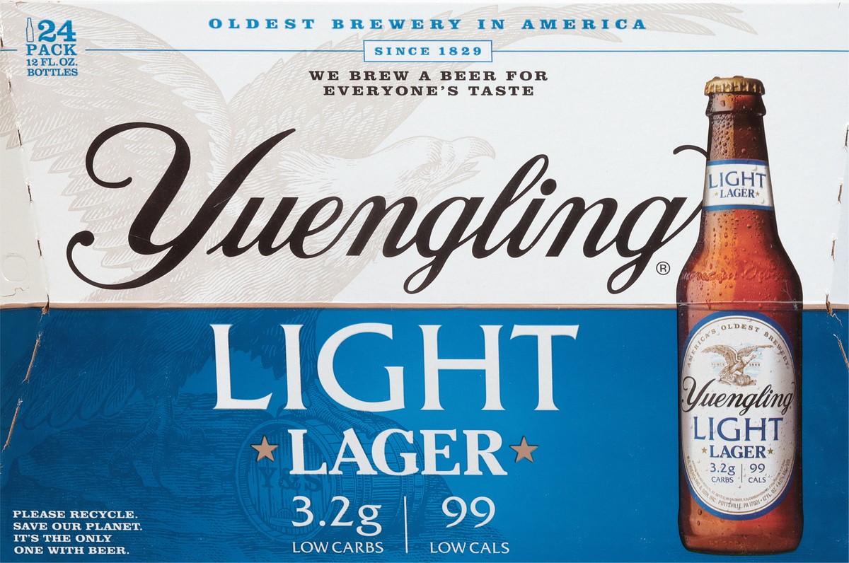 slide 7 of 9, Yuengling Light Lager Beer 24 - 12 fl oz Bottles, 24 ct