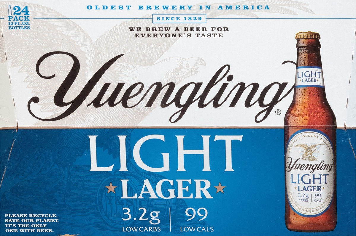 slide 5 of 9, Yuengling Light Lager Beer 24 - 12 fl oz Bottles, 24 ct