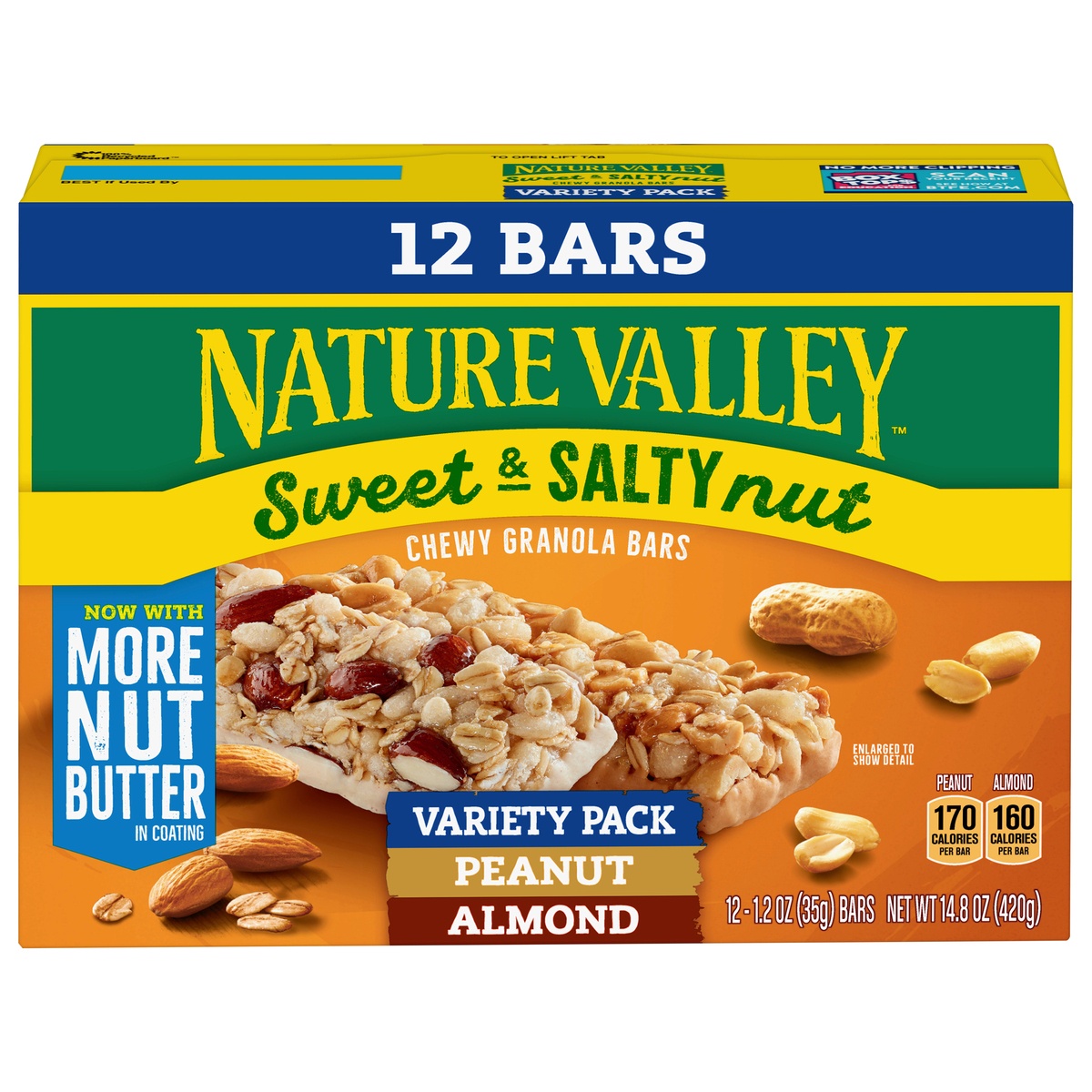 slide 1 of 9, Nature Valley Bars Sweet & Salty Nut Variety Pack, 12 ct