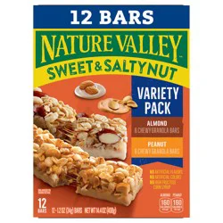 Nature Valley Granola Bars, Sweet and Salty Nut, Variety Pack, 12 Bars, 14.8 OZ