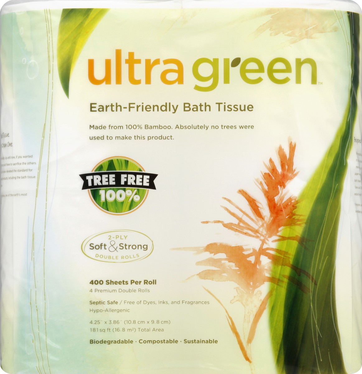 slide 1 of 7, Ultra Green Bim Bam Boo Bath Tissue, 4 ct