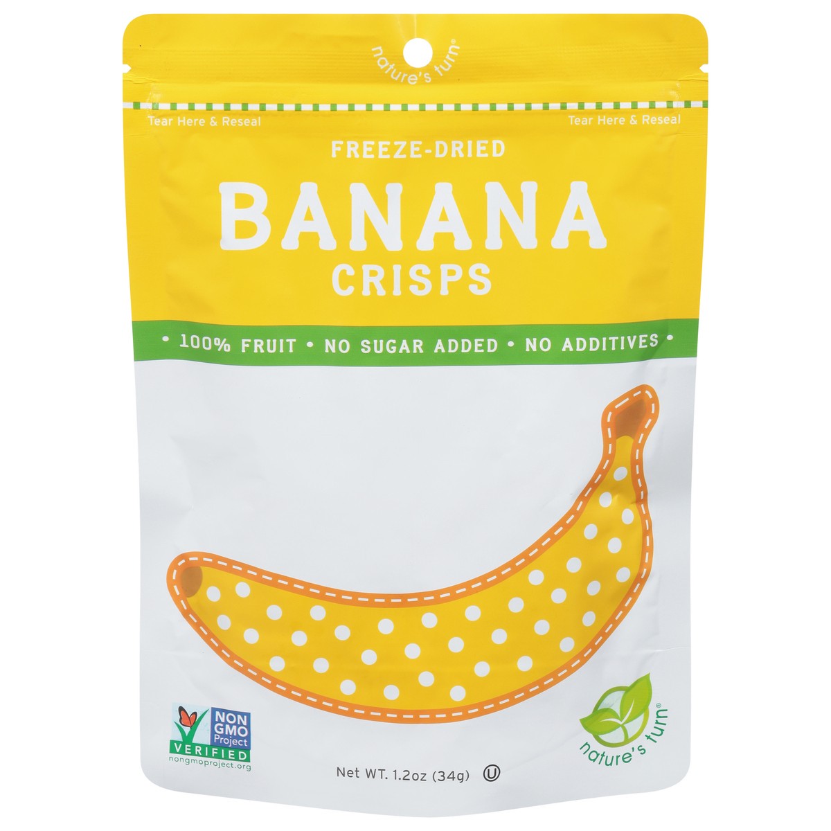 slide 2 of 4, Nature's Turn Freeze-Dried Banana Crisps 1.2 oz, 1.2 oz