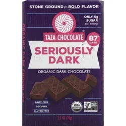 Taza Chocolate Organic Seriously Dark 87% Cacao