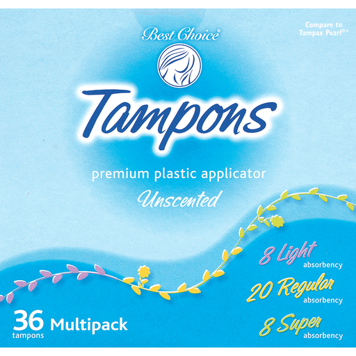 slide 1 of 1, Best Choice Pearl Multipack Tampons, 36 ct