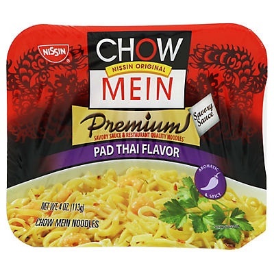 slide 1 of 1, Nissin Chow Mein Thai Peanut Flavor Noodles, 4 oz