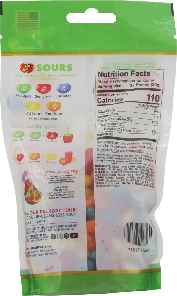 slide 2 of 2, Jelly Belly Sours Stand Up Pouch Bag, 9.8 oz