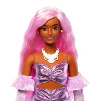 slide 3 of 21, Barbie Deluxe Style 11" Doll #1 in Glossy Pink Barbiecore Dress with Velvet Gloves, Pink Hair, 11 in