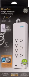 GE 7-Outlet Surge Protector Cord Wht
