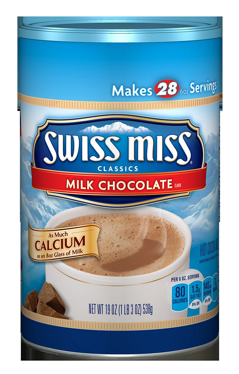 slide 1 of 1, Swiss Miss Milk Chocolate Hot Cocoa Mix Canister- 19 oz, 19 oz