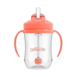 Dr. Brown's Milestones 9 fl oz Baby's First Straw Cup - Coral