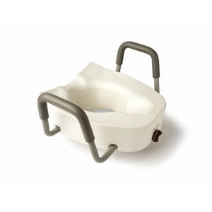 slide 1 of 1, Medline Industries Medline Elevated Locked Toilet Seat With Adjustdable Seat Level, 1 ct