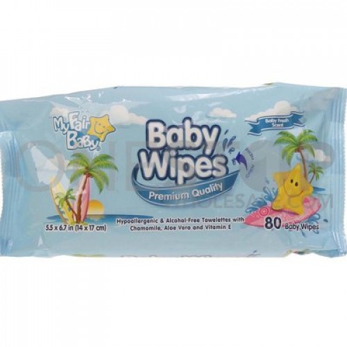 slide 1 of 1, My Fair Baby Premium Baby Wipes, 80 ct