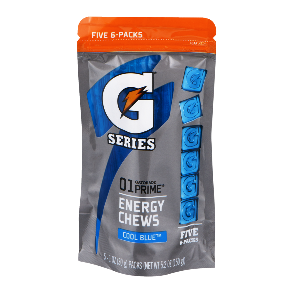 Gatorade Prime Energy Chews Cool Blue (5 1 Oz) 5.2 Ounce 5 Pack