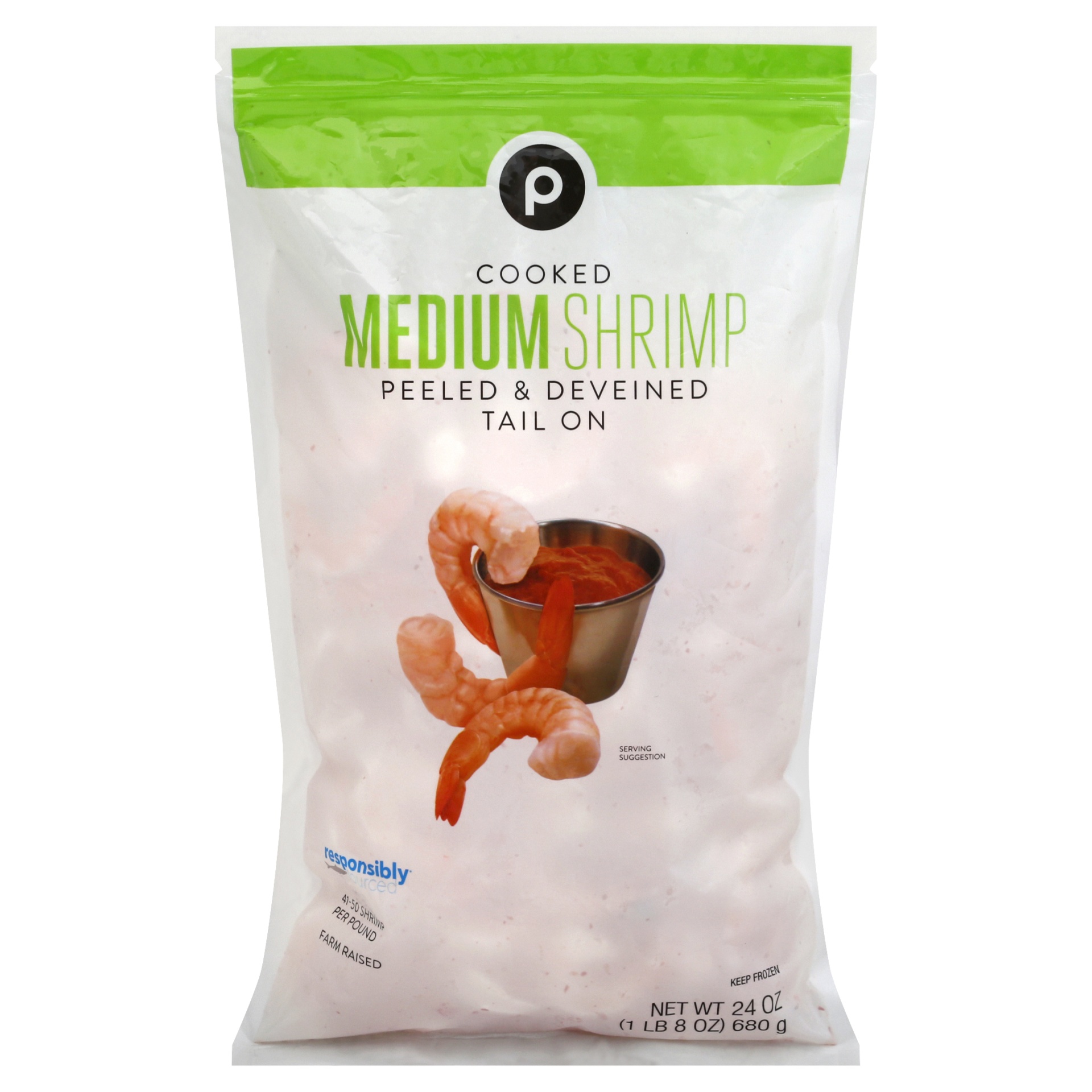 slide 1 of 1, Publix Cooked Medium Shrimp, 24 oz