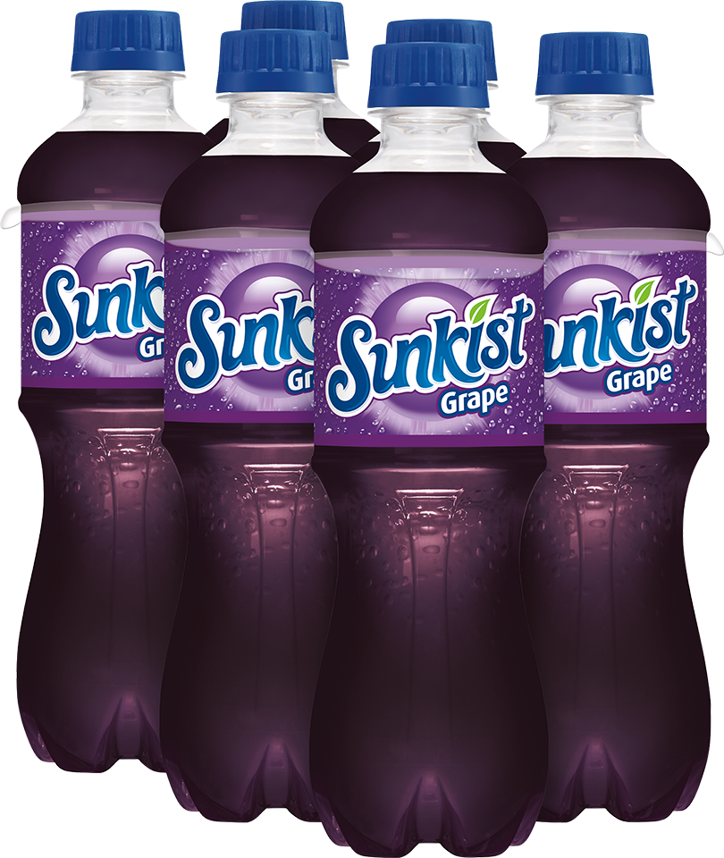 slide 3 of 4, Sunkist Grape Soda, .5 L bottles, 6 pack, 6 ct