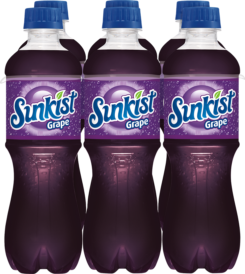 slide 4 of 4, Sunkist Grape Soda, .5 L bottles, 6 pack, 6 ct