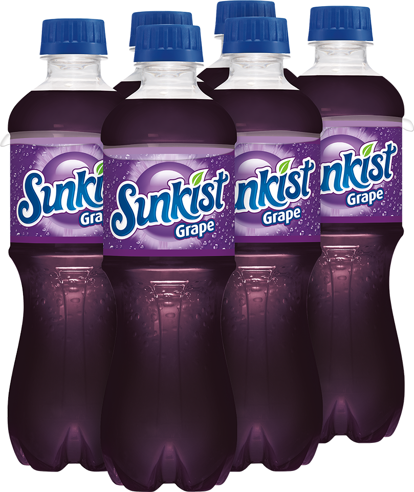 slide 2 of 4, Sunkist Grape Soda, .5 L bottles, 6 pack, 6 ct