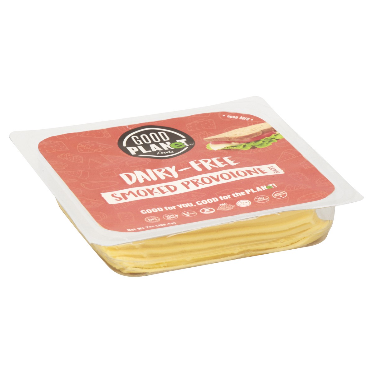 slide 8 of 13, GOOD PLANeT Dairy-Free Smoke Provolone Cheese Slices 7 oz, 7 oz