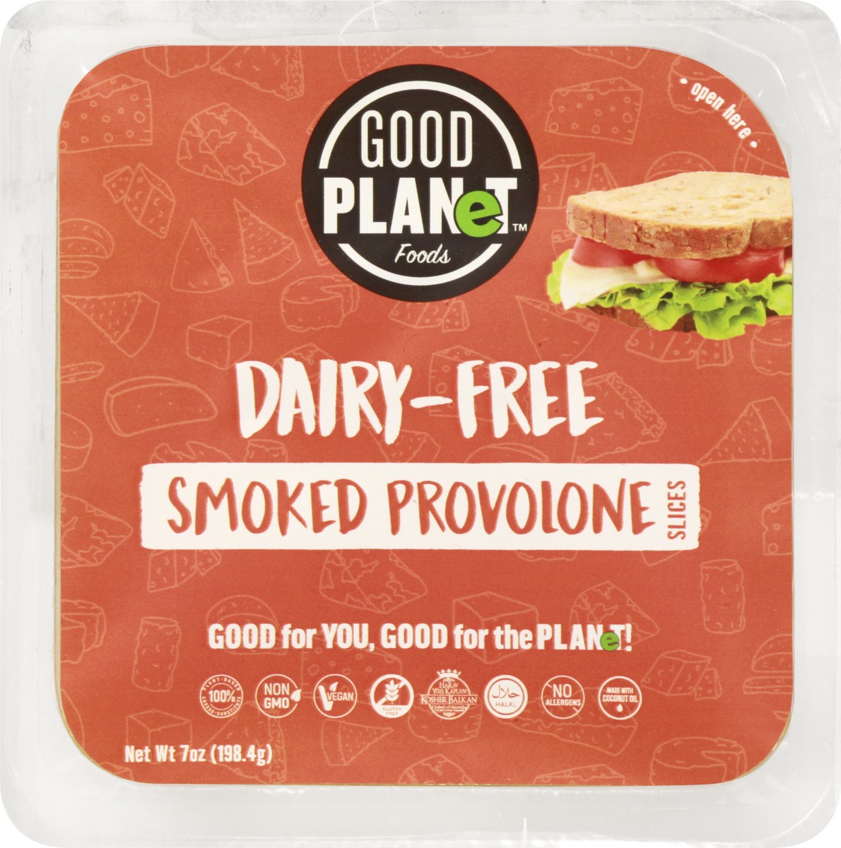 slide 11 of 13, GOOD PLANeT Dairy-Free Smoke Provolone Cheese Slices 7 oz, 7 oz