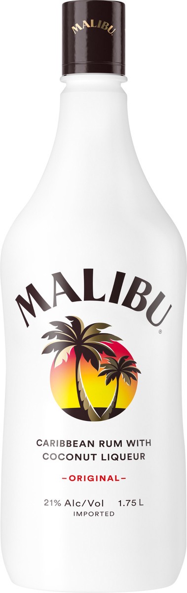 slide 2 of 2, Malibu Caribbean Rum with Coconut Flavored Liqueur 1.75L, 42 Proof, 1.75 liter