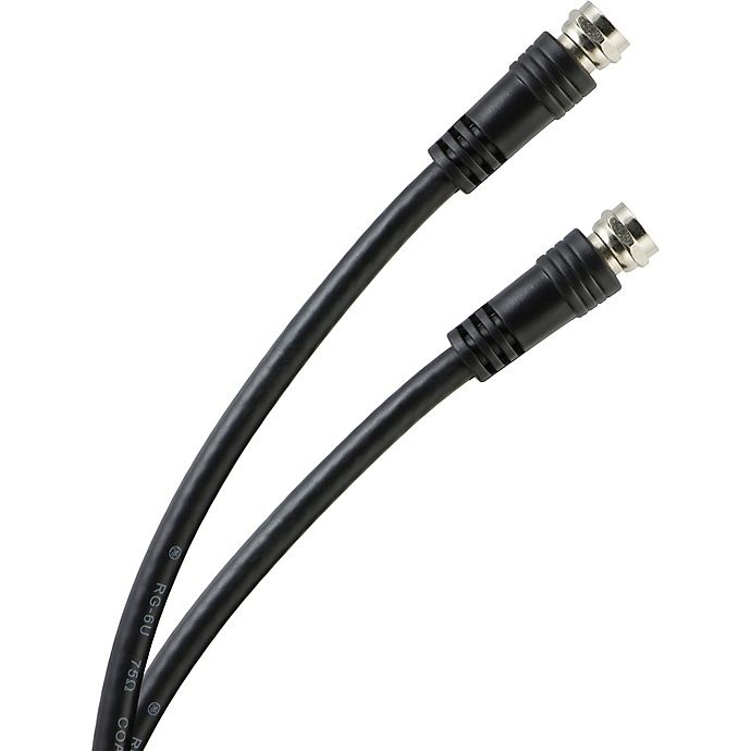 slide 1 of 1, Ge Rg6 Coax Cable - Black, 50 ft